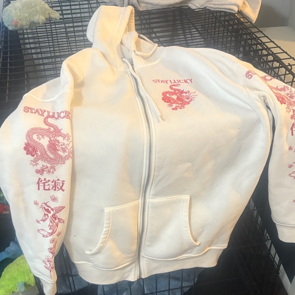Rue21 White Fleece Hoodie